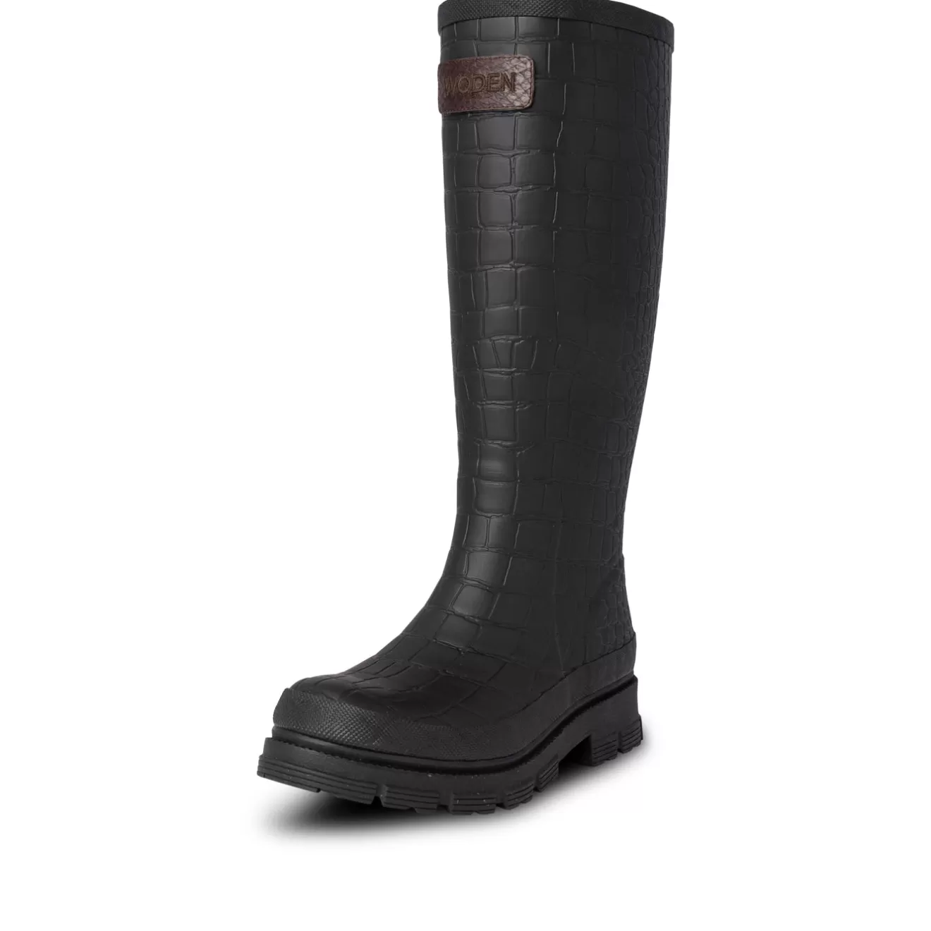 Le Croco Waterproof - Black-Woden Fashion