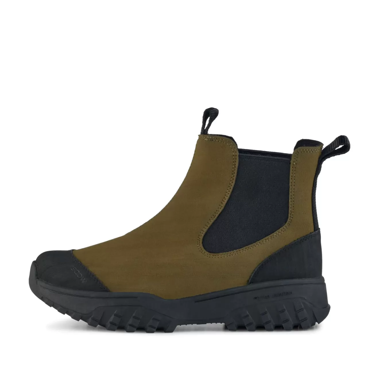 Magda Rubber Track Boot - Dark Olive/Black-Woden Discount