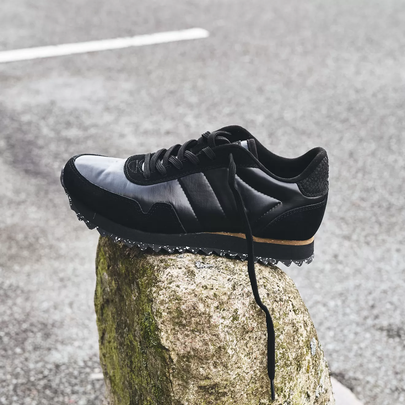 Nora III Metallic Nylon - Black-Woden Store