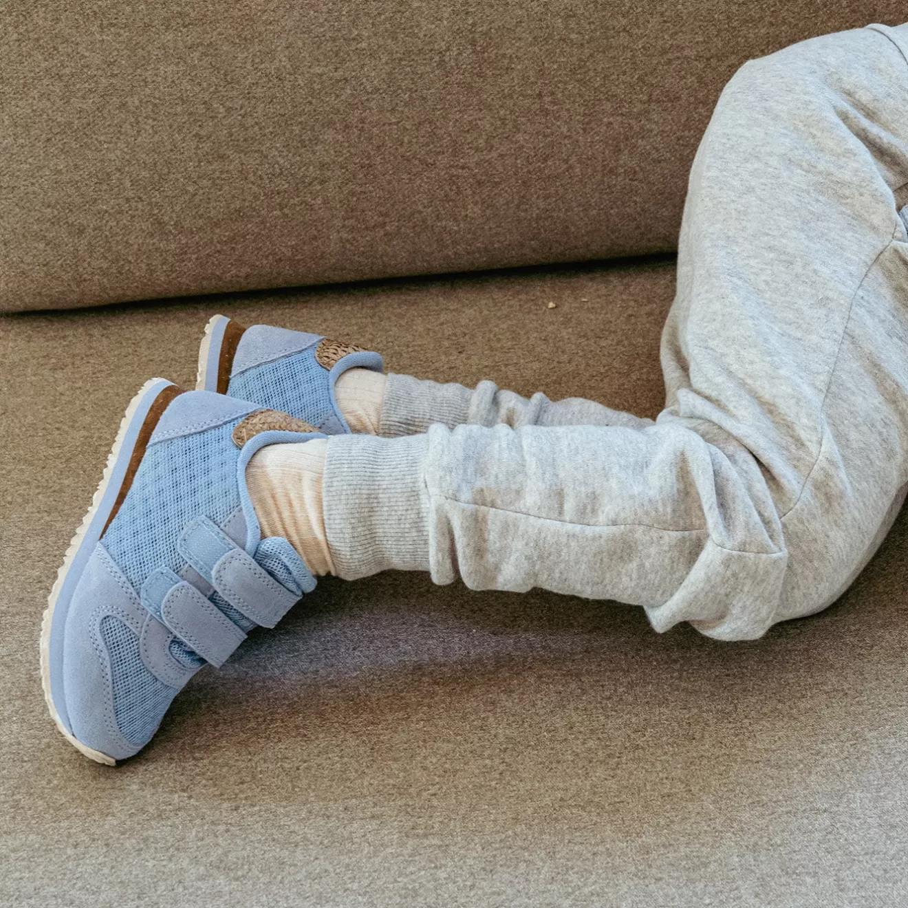 Ydun Suede Mesh Kids - Blue Skies-Woden Clearance